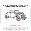 6 X 12 Full Size Aluminum License Plate for Cars and Trucks  Thumbnail