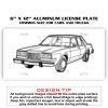 6 X 12 Full Size Aluminum License Plate for Cars and Trucks  Thumbnail