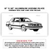 6 X 12 Full Size Aluminum License Plate for Cars and Trucks  Thumbnail