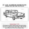 6 X 12 Full Size Aluminum License Plate for Cars and Trucks  Thumbnail