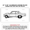 6 X 12 Full Size Aluminum License Plate for Cars and Trucks  Thumbnail