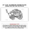 6 X 12 Full Size Aluminum License Plate for Cars and Trucks  Thumbnail