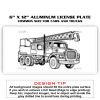6 X 12 Full Size Aluminum License Plate for Cars and Trucks  Thumbnail