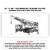 6 X 12 Full Size Aluminum License Plate for Cars and Trucks  Thumbnail