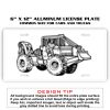 6 X 12 Full Size Aluminum License Plate for Cars and Trucks  Thumbnail