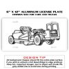 6 X 12 Full Size Aluminum License Plate for Cars and Trucks  Thumbnail