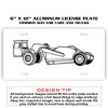 6 X 12 Full Size Aluminum License Plate for Cars and Trucks  Thumbnail