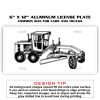 6 X 12 Full Size Aluminum License Plate for Cars and Trucks  Thumbnail