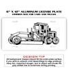 6 X 12 Full Size Aluminum License Plate for Cars and Trucks  Thumbnail