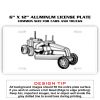 6 X 12 Full Size Aluminum License Plate for Cars and Trucks  Thumbnail