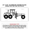 6 X 12 Full Size Aluminum License Plate for Cars and Trucks  Thumbnail