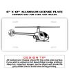 6 X 12 Full Size Aluminum License Plate for Cars and Trucks  Thumbnail