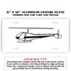 6 X 12 Full Size Aluminum License Plate for Cars and Trucks  Thumbnail
