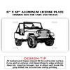 6 X 12 Full Size Aluminum License Plate for Cars and Trucks  Thumbnail