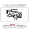 6 X 12 Full Size Aluminum License Plate for Cars and Trucks  Thumbnail