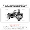 6 X 12 Full Size Aluminum License Plate for Cars and Trucks  Thumbnail