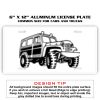 6 X 12 Full Size Aluminum License Plate for Cars and Trucks  Thumbnail
