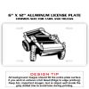 6 X 12 Full Size Aluminum License Plate for Cars and Trucks  Thumbnail