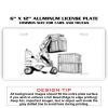 6 X 12 Full Size Aluminum License Plate for Cars and Trucks  Thumbnail