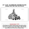 6 X 12 Full Size Aluminum License Plate for Cars and Trucks  Thumbnail