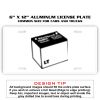 6 X 12 Full Size Aluminum License Plate for Cars and Trucks  Thumbnail
