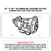 6 X 12 Full Size Aluminum License Plate for Cars and Trucks  Thumbnail