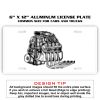 6 X 12 Full Size Aluminum License Plate for Cars and Trucks  Thumbnail