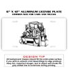 6 X 12 Full Size Aluminum License Plate for Cars and Trucks  Thumbnail
