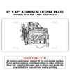 6 X 12 Full Size Aluminum License Plate for Cars and Trucks  Thumbnail