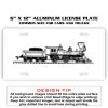 6 X 12 Full Size Aluminum License Plate for Cars and Trucks  Thumbnail