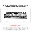 6 X 12 Full Size Aluminum License Plate for Cars and Trucks  Thumbnail