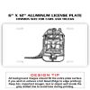 6 X 12 Full Size Aluminum License Plate for Cars and Trucks  Thumbnail