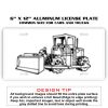 6 X 12 Full Size Aluminum License Plate for Cars and Trucks  Thumbnail