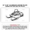 6 X 12 Full Size Aluminum License Plate for Cars and Trucks  Thumbnail