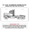 6 X 12 Full Size Aluminum License Plate for Cars and Trucks  Thumbnail