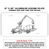 6 X 12 Full Size Aluminum License Plate for Cars and Trucks  Thumbnail