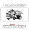 6 X 12 Full Size Aluminum License Plate for Cars and Trucks  Thumbnail