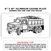 6 X 12 Full Size Aluminum License Plate for Cars and Trucks  Thumbnail