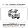 6 X 12 Full Size Aluminum License Plate for Cars and Trucks  Thumbnail