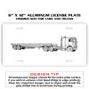 6 X 12 Full Size Aluminum License Plate for Cars and Trucks  Thumbnail