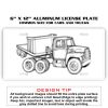 6 X 12 Full Size Aluminum License Plate for Cars and Trucks  Thumbnail