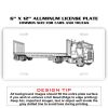 6 X 12 Full Size Aluminum License Plate for Cars and Trucks  Thumbnail