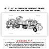 6 X 12 Full Size Aluminum License Plate for Cars and Trucks  Thumbnail