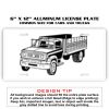 6 X 12 Full Size Aluminum License Plate for Cars and Trucks  Thumbnail