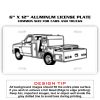 6 X 12 Full Size Aluminum License Plate for Cars and Trucks  Thumbnail