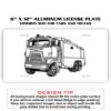 6 X 12 Full Size Aluminum License Plate for Cars and Trucks  Thumbnail