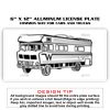 6 X 12 Full Size Aluminum License Plate for Cars and Trucks  Thumbnail