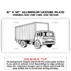 6 X 12 Full Size Aluminum License Plate for Cars and Trucks  Thumbnail