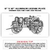 6 X 12 Full Size Aluminum License Plate for Cars and Trucks  Thumbnail
