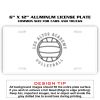 6 X 12 Full Size Aluminum License Plate for Cars and Trucks  Thumbnail